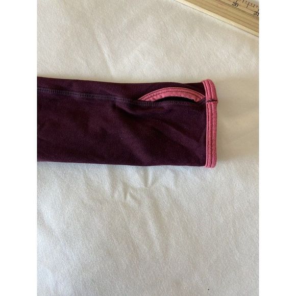 MNG womens activewear 1/4 zip  up pull over red thumb hole size M - Picture 6 of 11